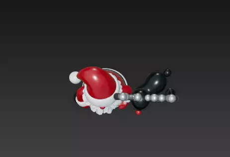 3D Santa with Reindeer Holiday Render 3D print model_14