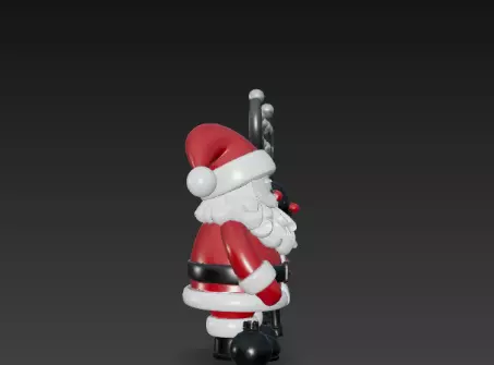 3D Santa with Reindeer Holiday Render 3D print model_4