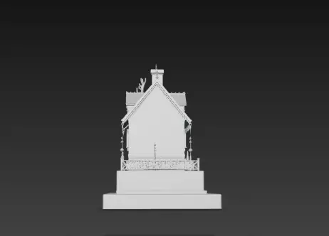 3D Christmas House with Deer Scene 3D print model_4