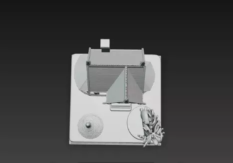 3D Festive House with Deer Christmas Scene 3D print model_11