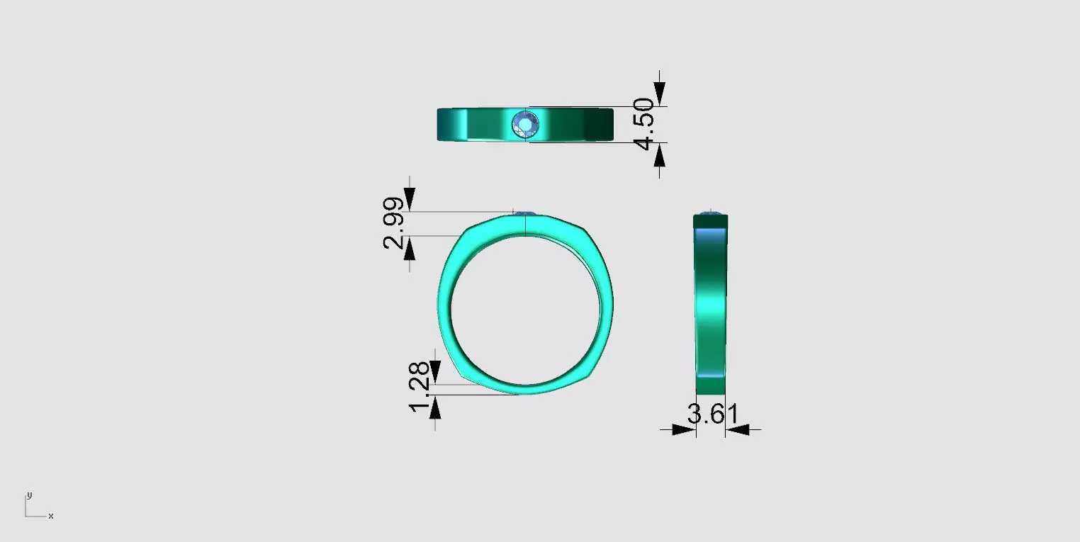 ZA009 MENRING 3D print model_8