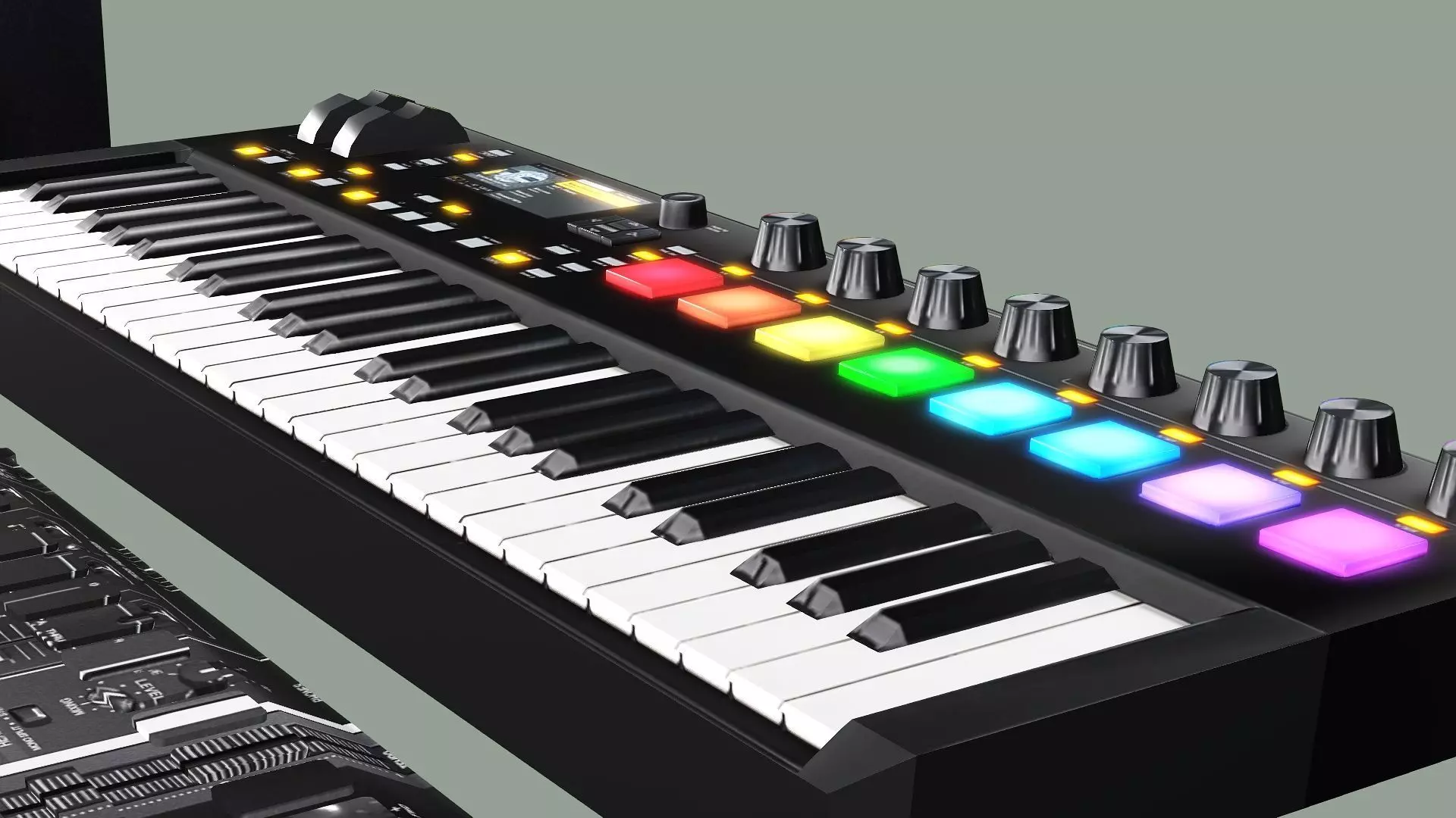 Pioneer Dj Native Traktor Music Set BLENDER 3D Model Low-poly 3D model_9