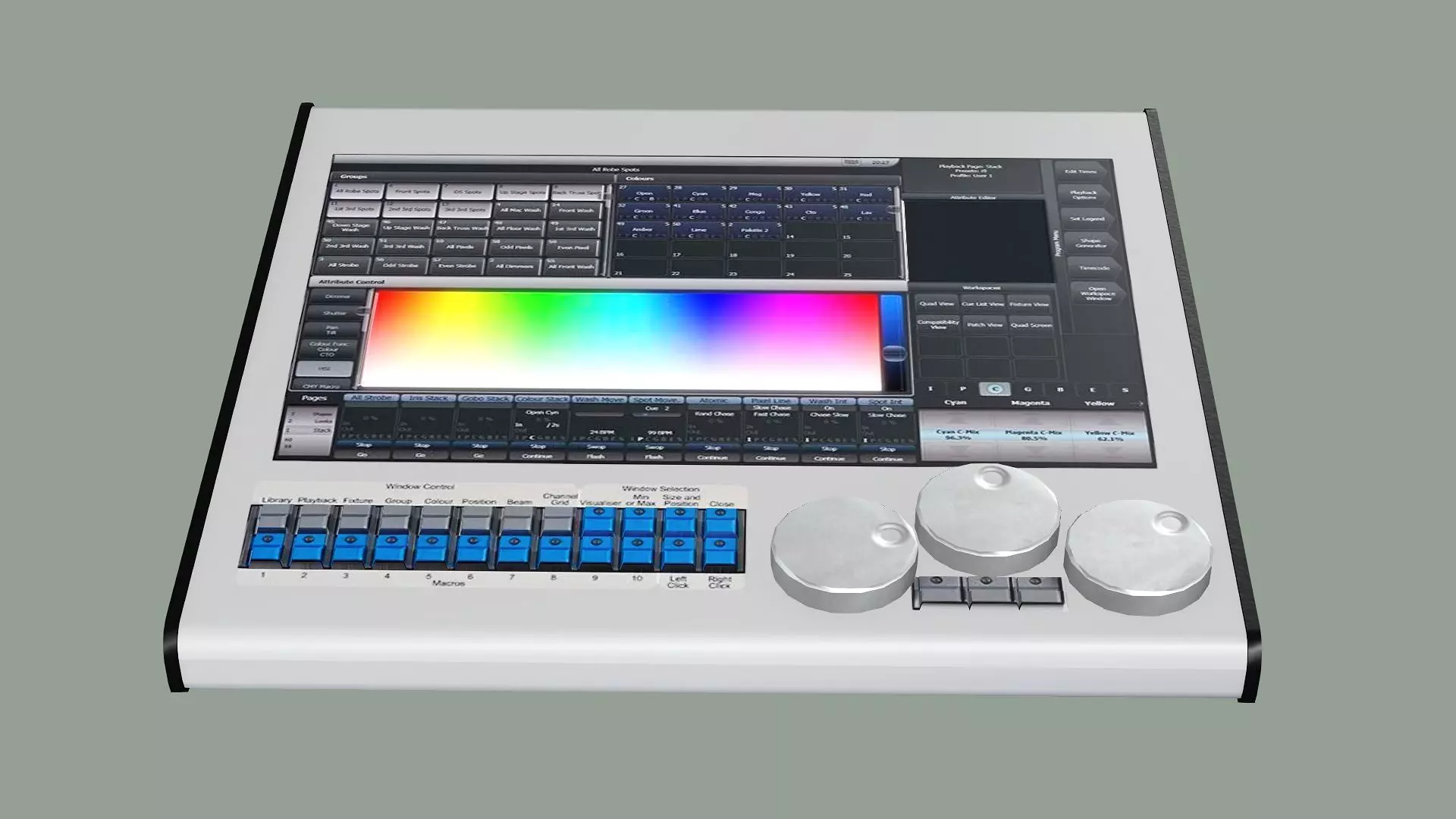 Pioneer Dj Native Traktor Music Set BLENDER 3D Model Low-poly 3D model_12