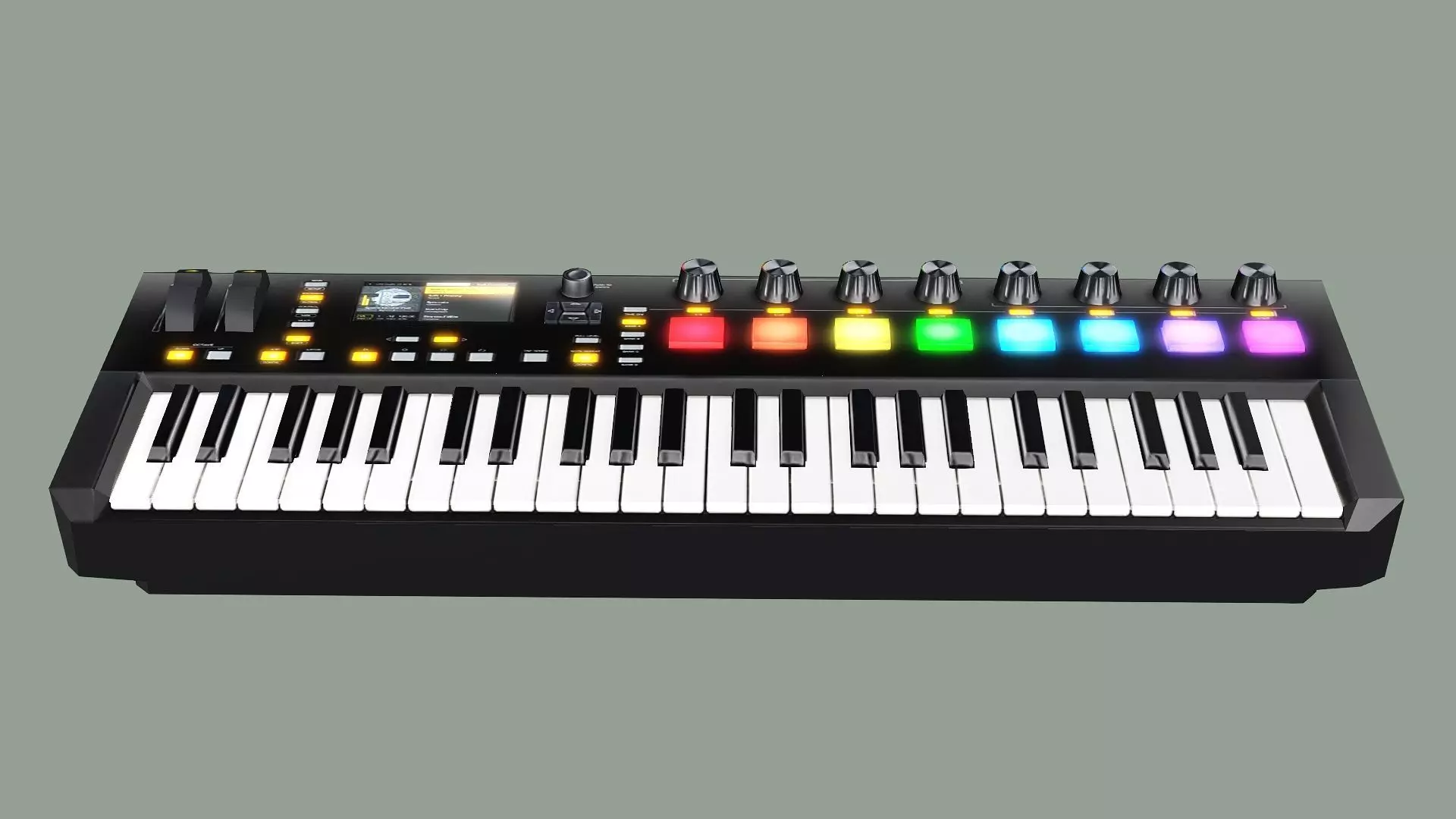 Pioneer Dj Native Traktor Music Set BLENDER 3D Model Low-poly 3D model_5