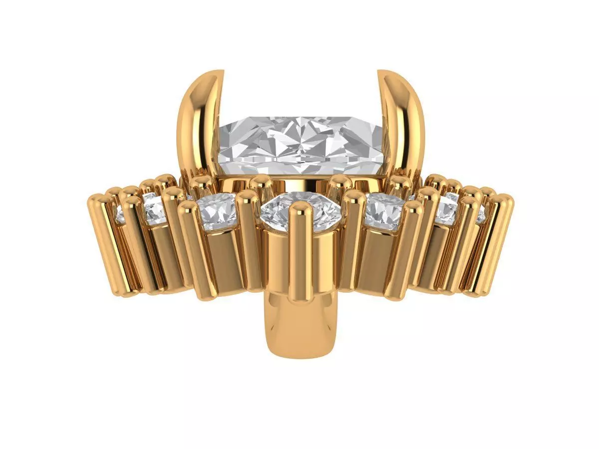 Oval Diamond Pendant 3D print model_2