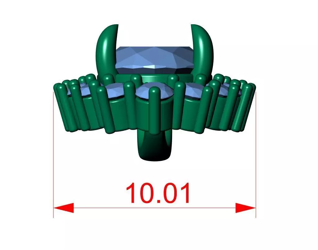 Oval Diamond Pendant 3D print model_13