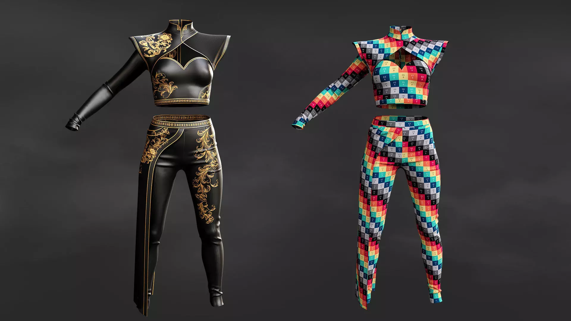 Fantasy Female Outfit 3D model_6