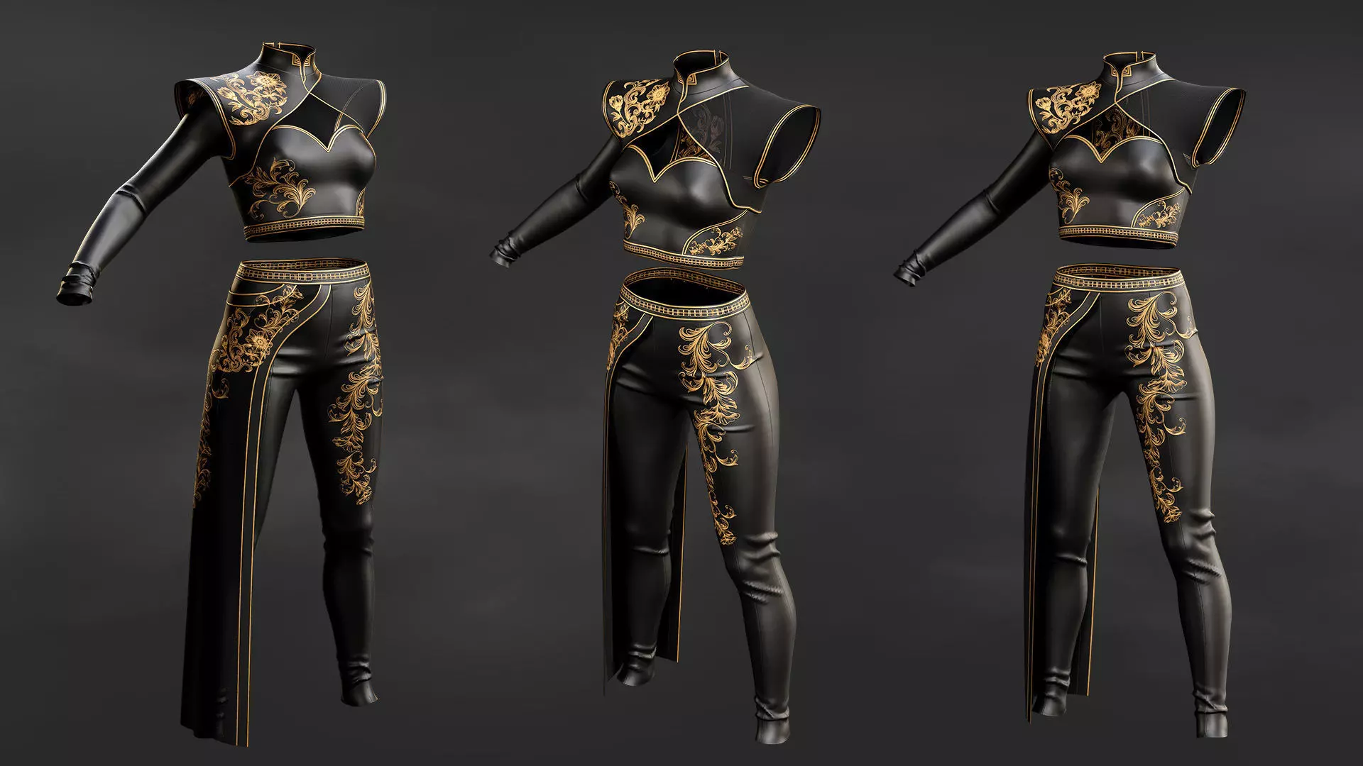 Fantasy Female Outfit 3D model_4