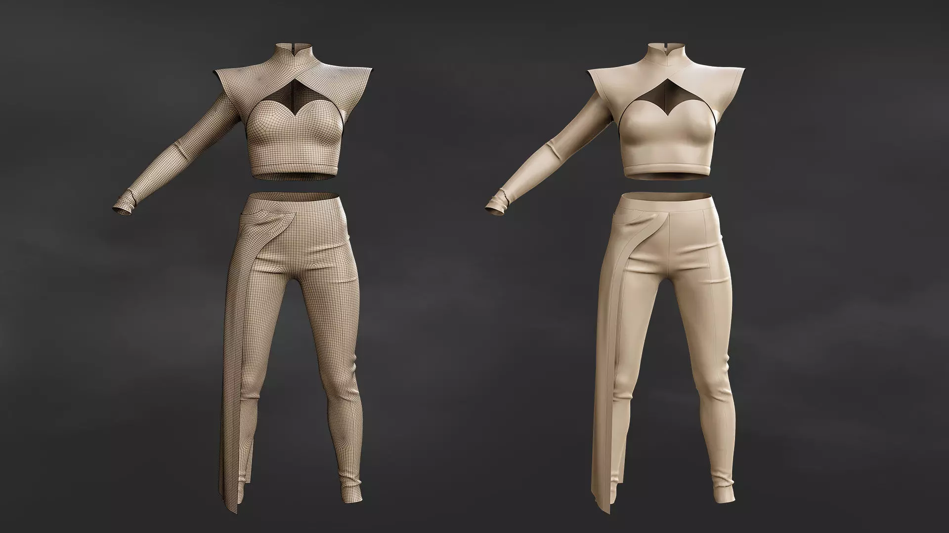 Fantasy Female Outfit 3D model_5