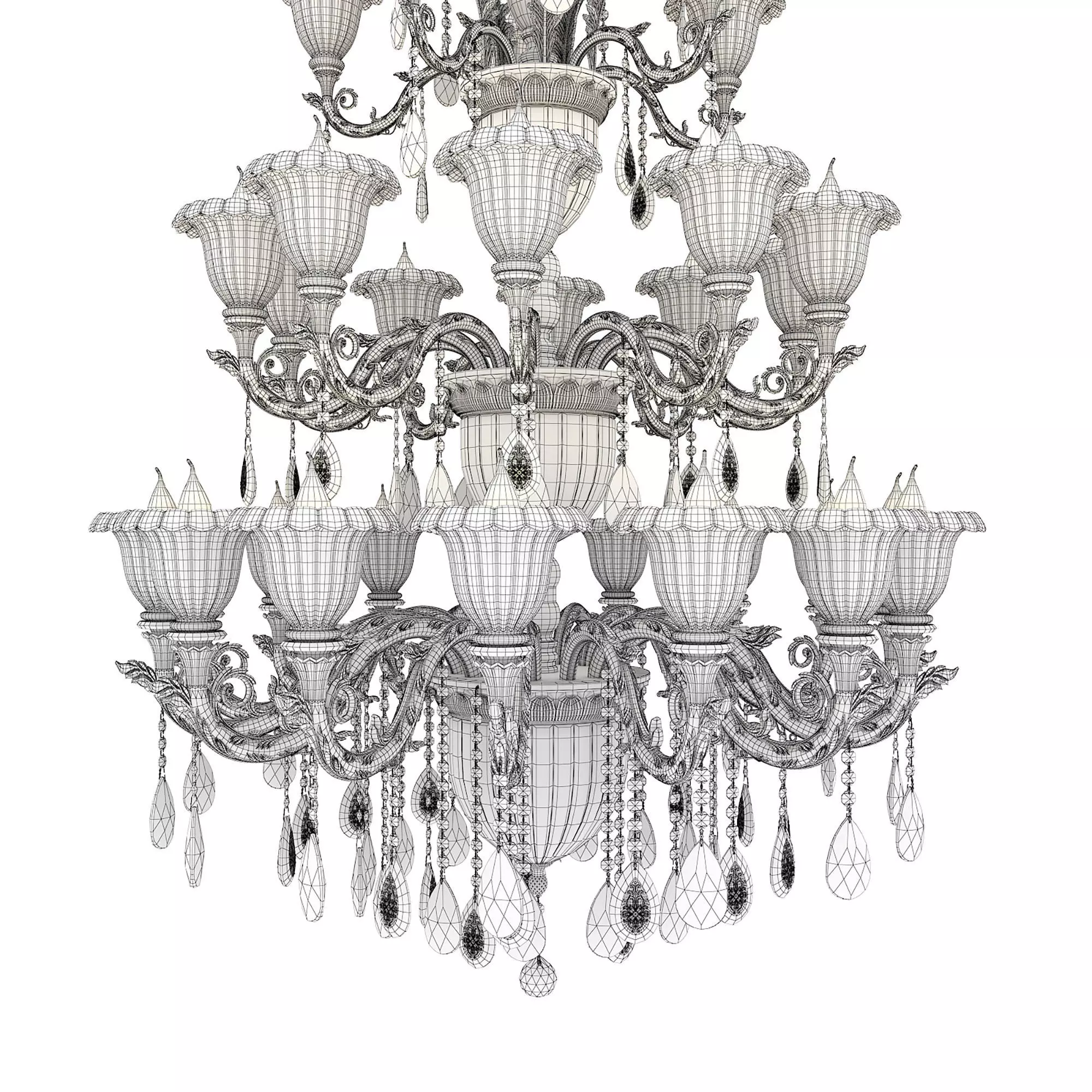 Classic Chandelier 2 3D model_9