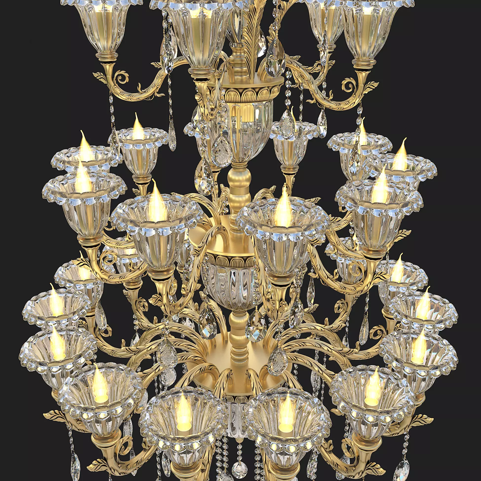 Classic Chandelier 2 3D model_5