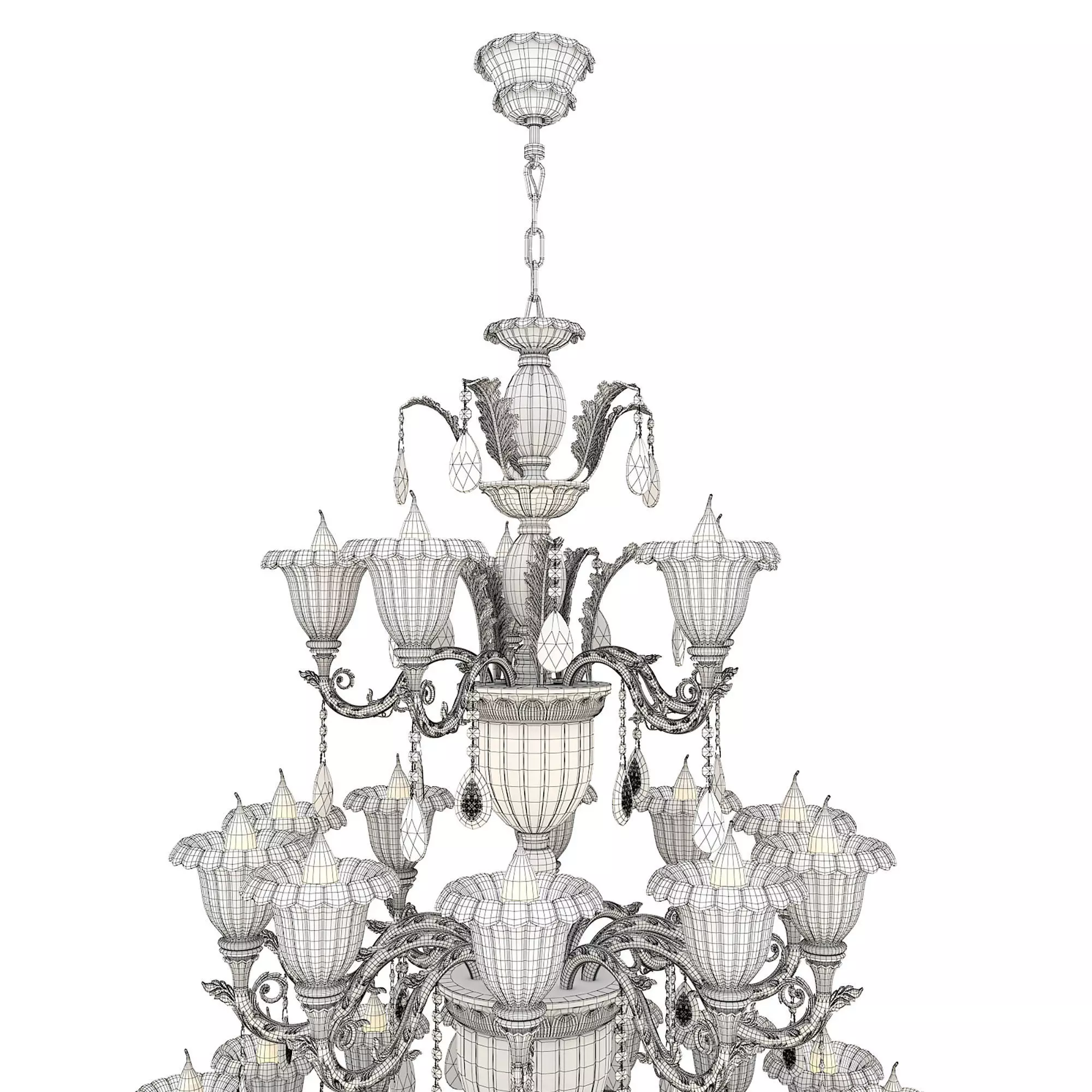 Classic Chandelier 2 3D model_10