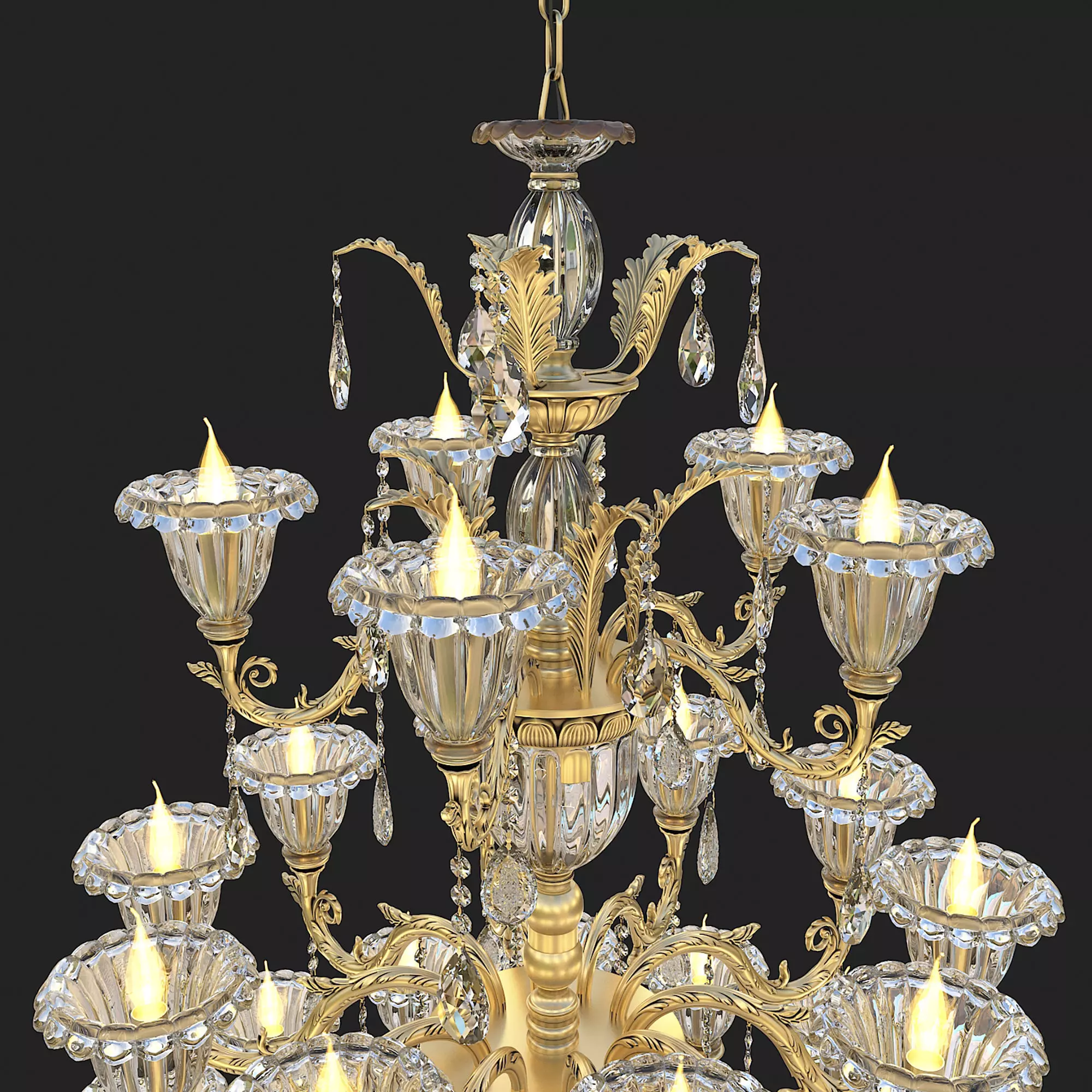 Classic Chandelier 2 3D model_4