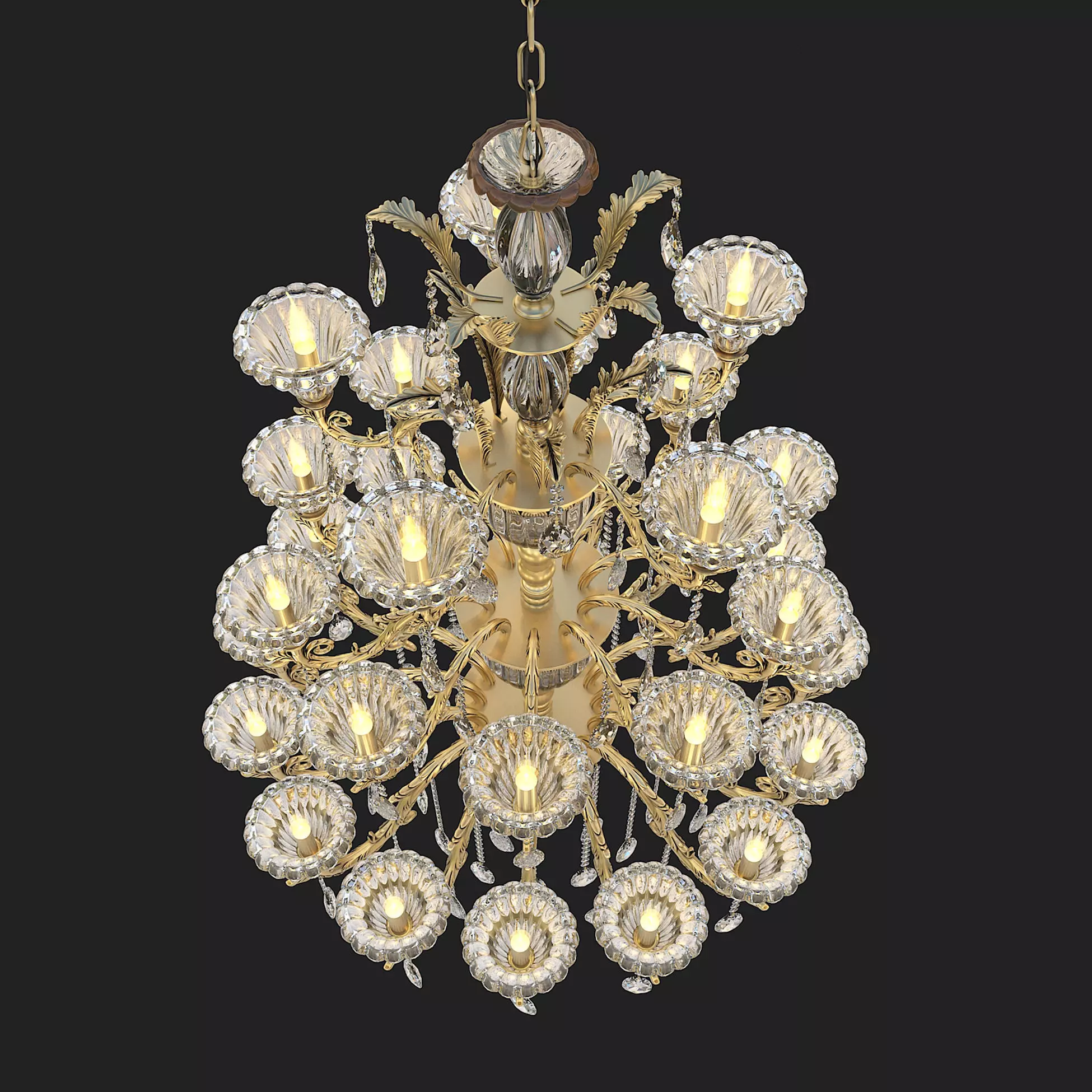 Classic Chandelier 2 3D model_7