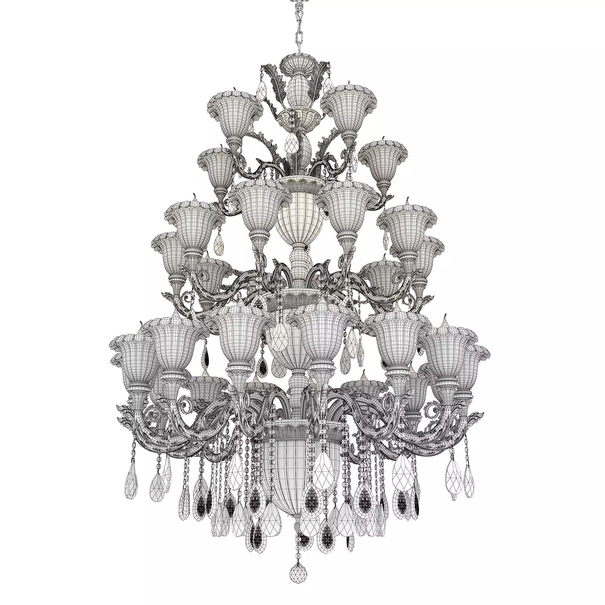 Classic Chandelier 2 3D model_8