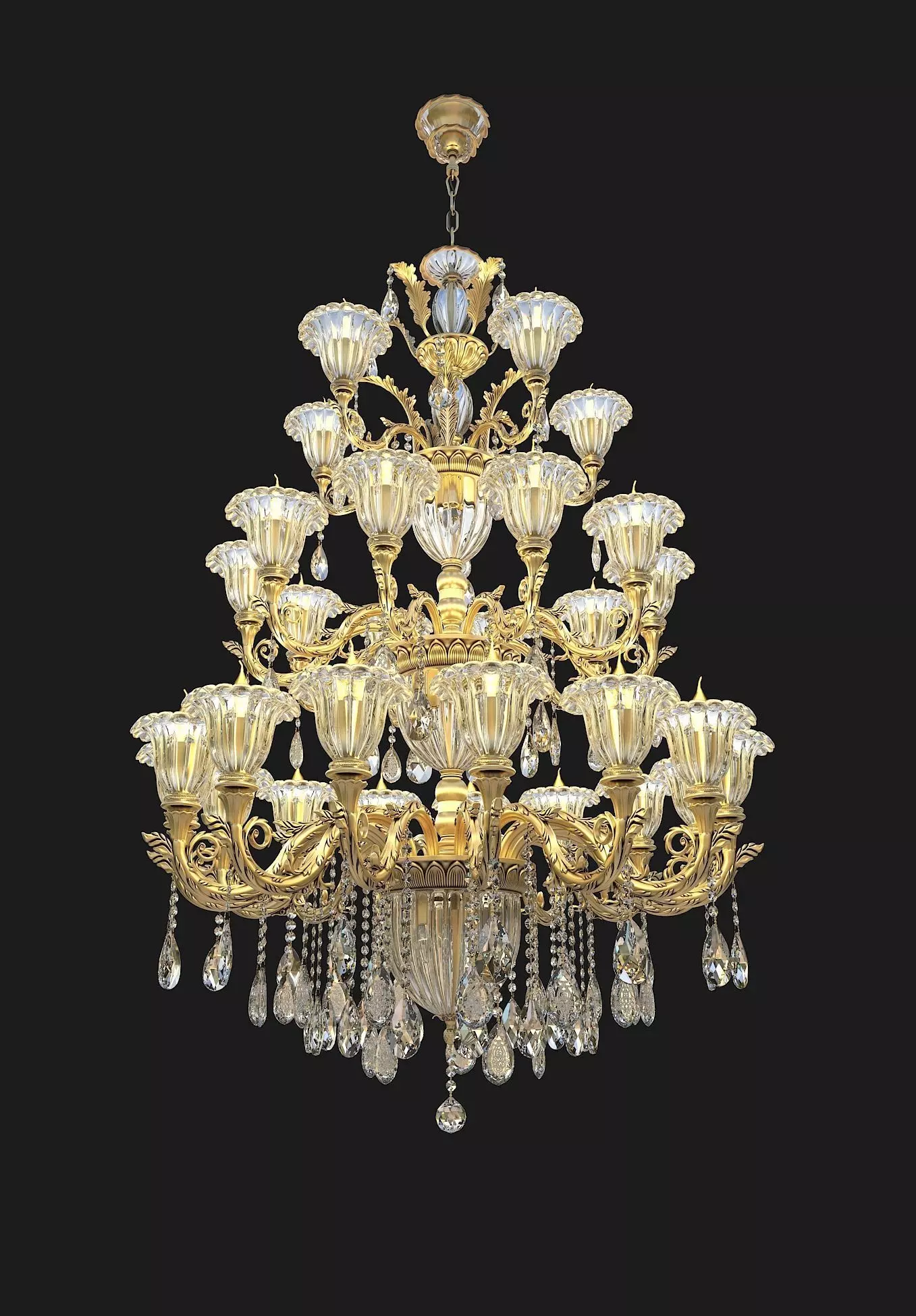 Classic Chandelier 2 3D model_2