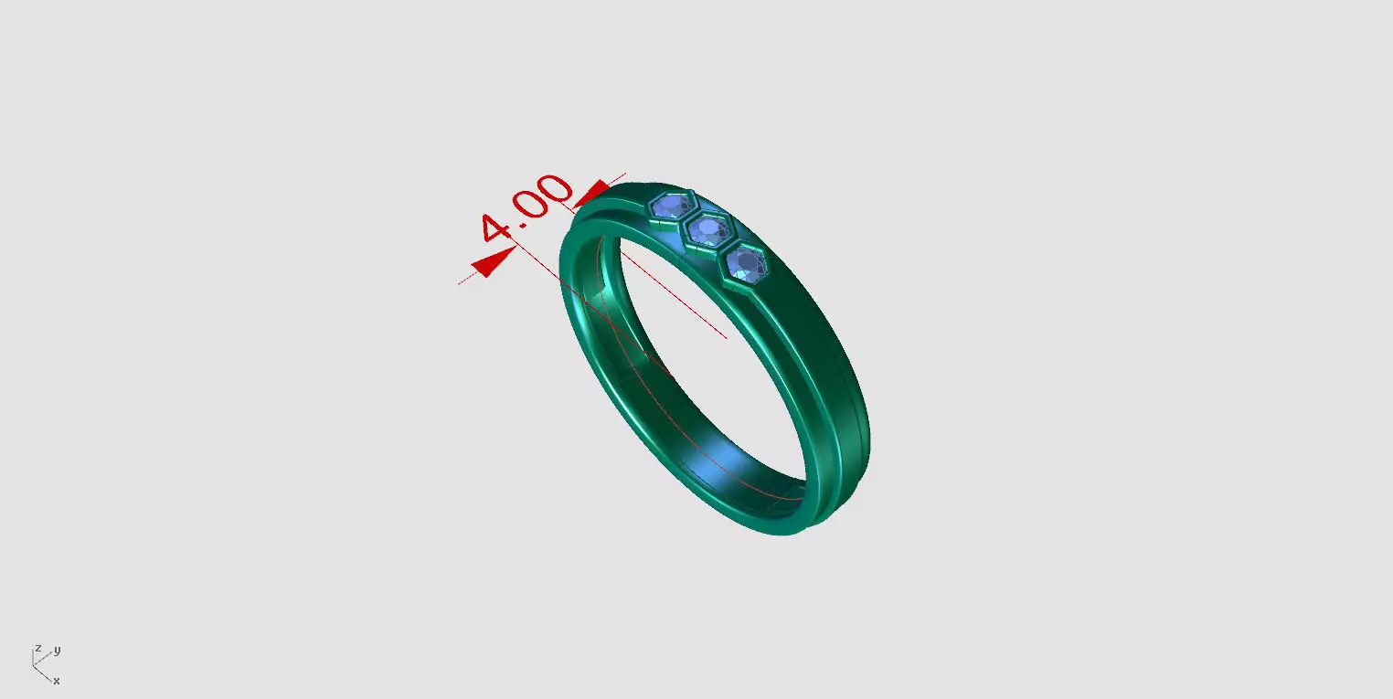 ZA012 MENRING 3D print model_6