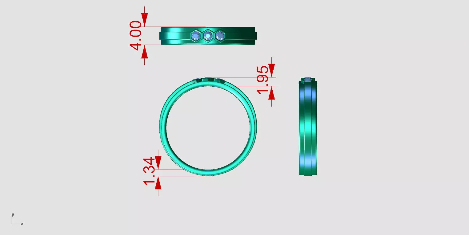 ZA012 MENRING 3D print model_7