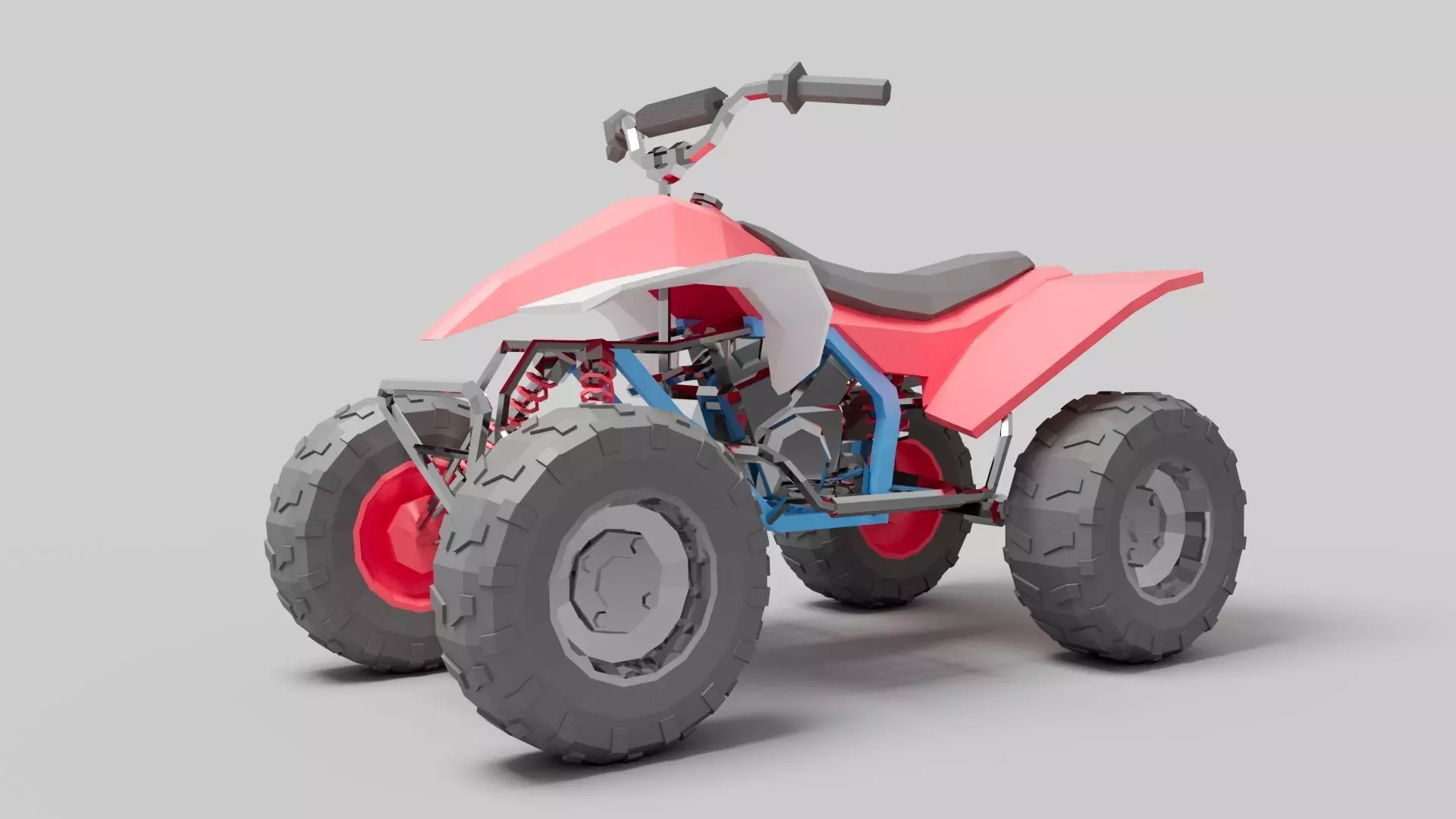 Cartoon Bike Pack - Rigged Motorbikes and Scooters Animation  Low-poly 3D model_3