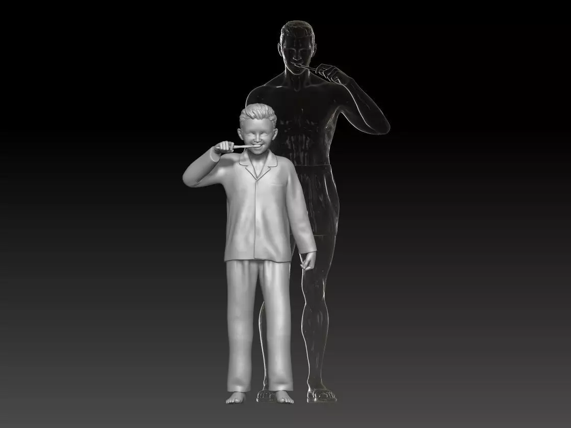 brush your teeth boy 3 3D print model