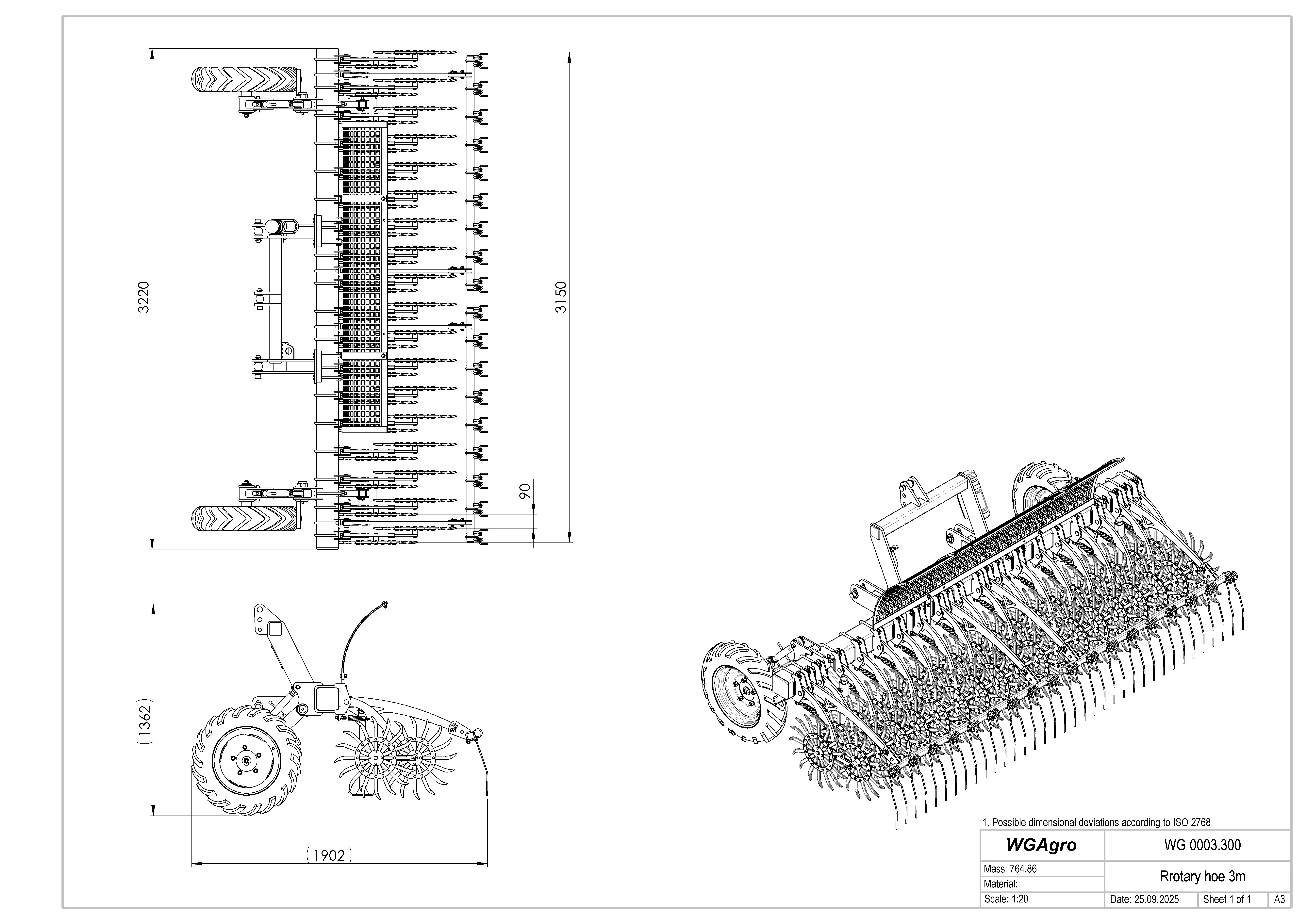 WG 0003 - Complete range of 3 rotary harrow 3D model_2