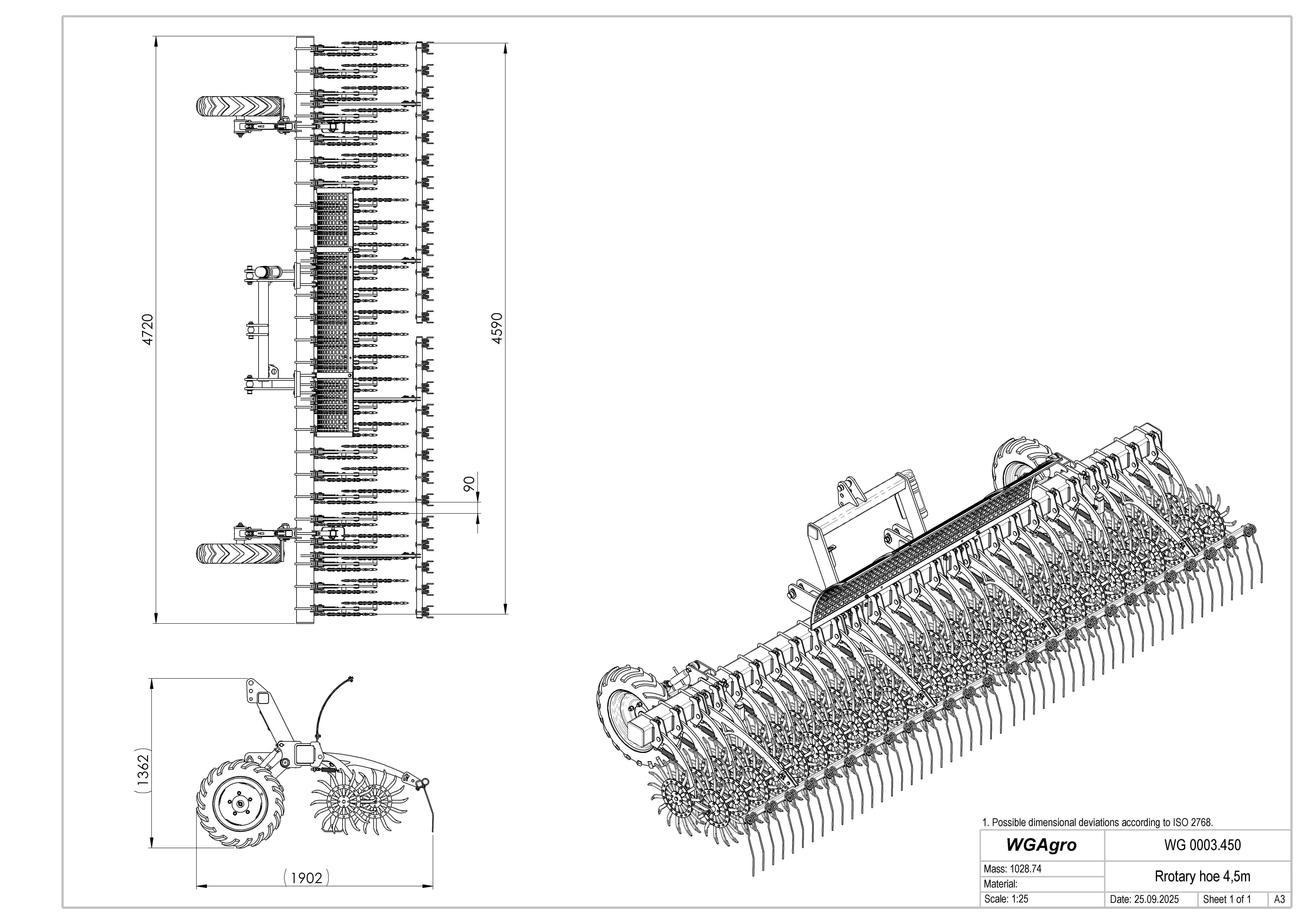 WG 0003 - Complete range of 3 rotary harrow 3D model_3