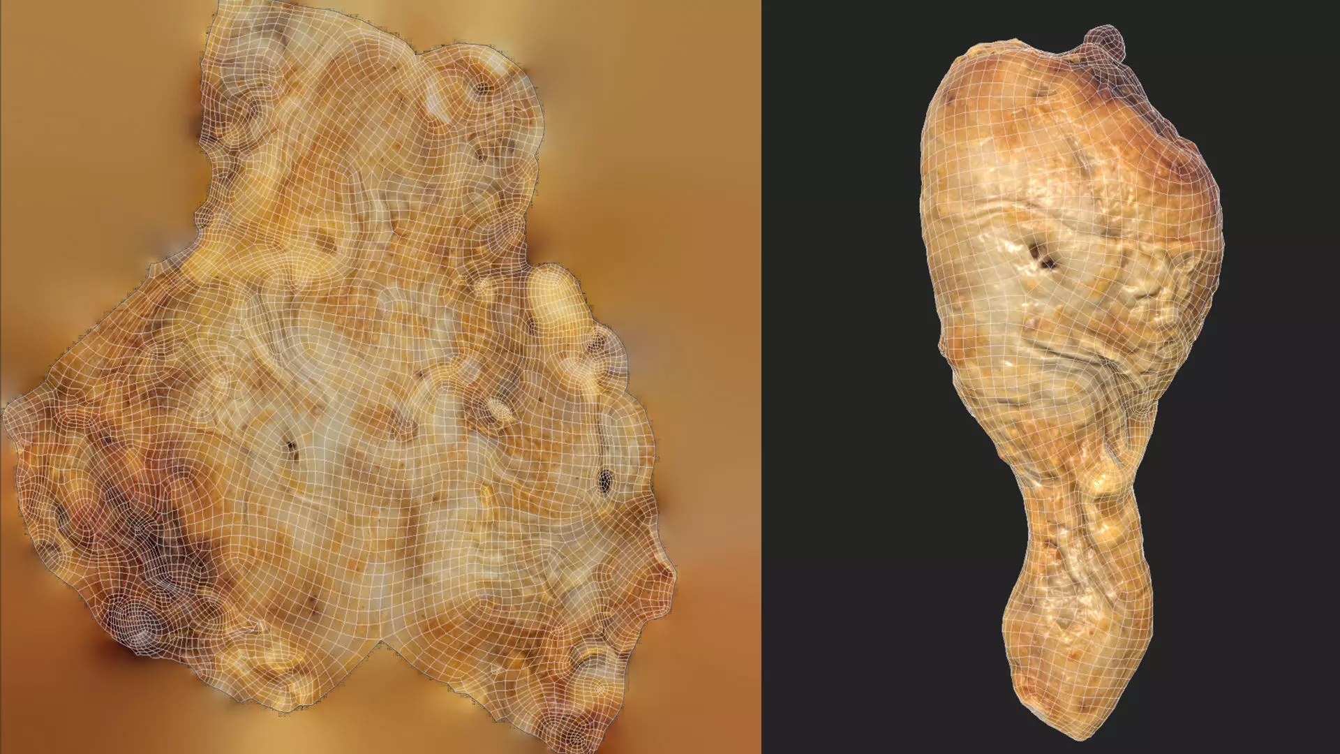 Chicken and a Parts Low-poly 3D model_20