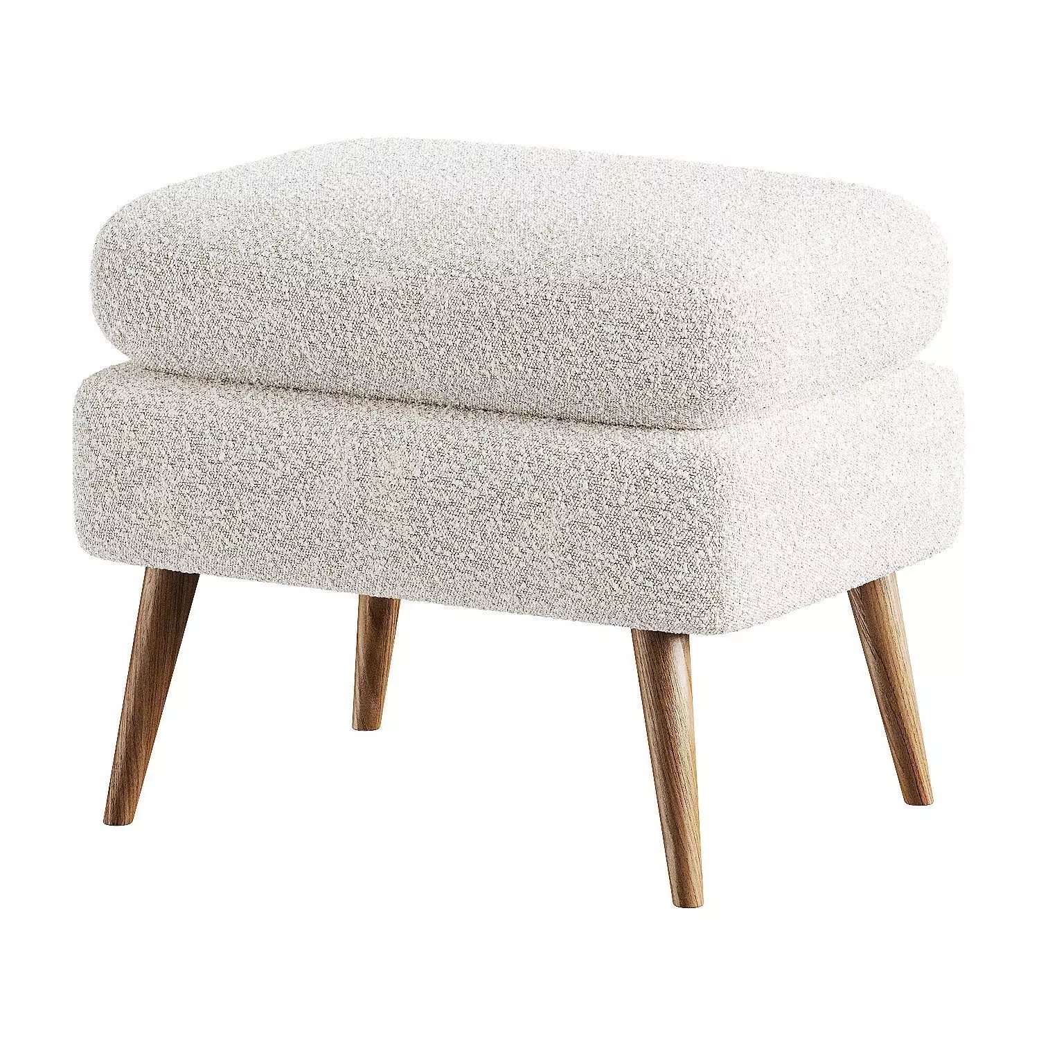 pouf white 5 3D model_1