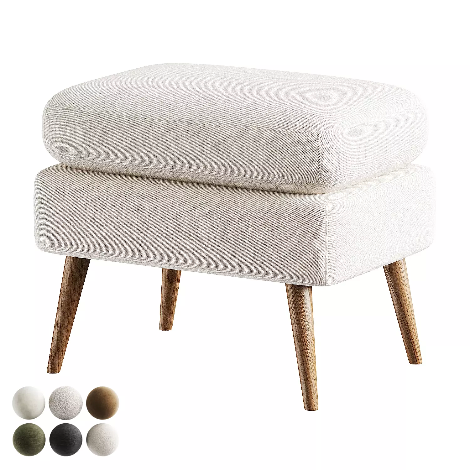 pouf white 5 3D model_0