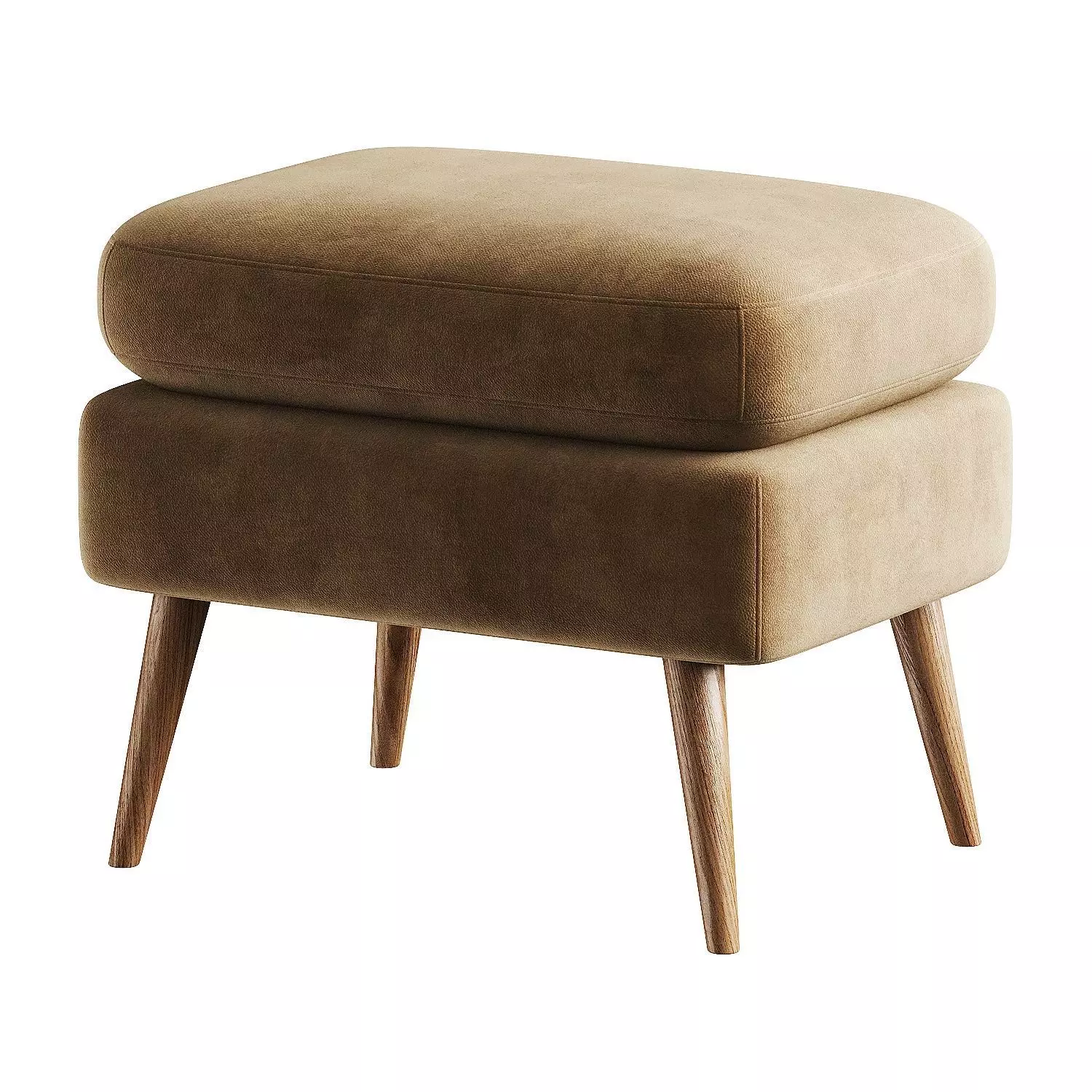 pouf white 5 3D model_2