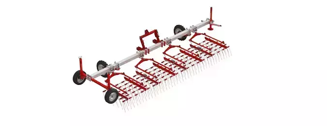 WG 0009 - Complete range of 5 flex harrow 3D model WG 0009 - Complete range of 5 flex harrow 3D model