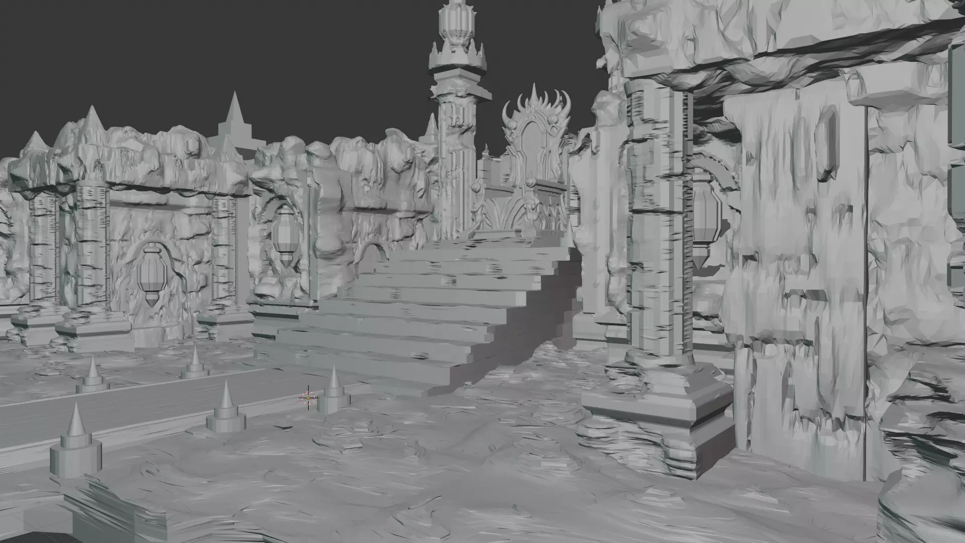 Throne of the king demon 3D print model_1