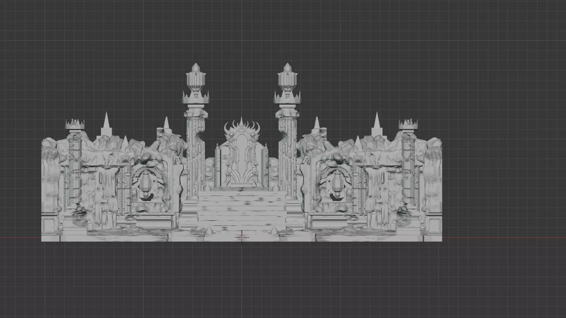Throne of the king demon 3D print model_3