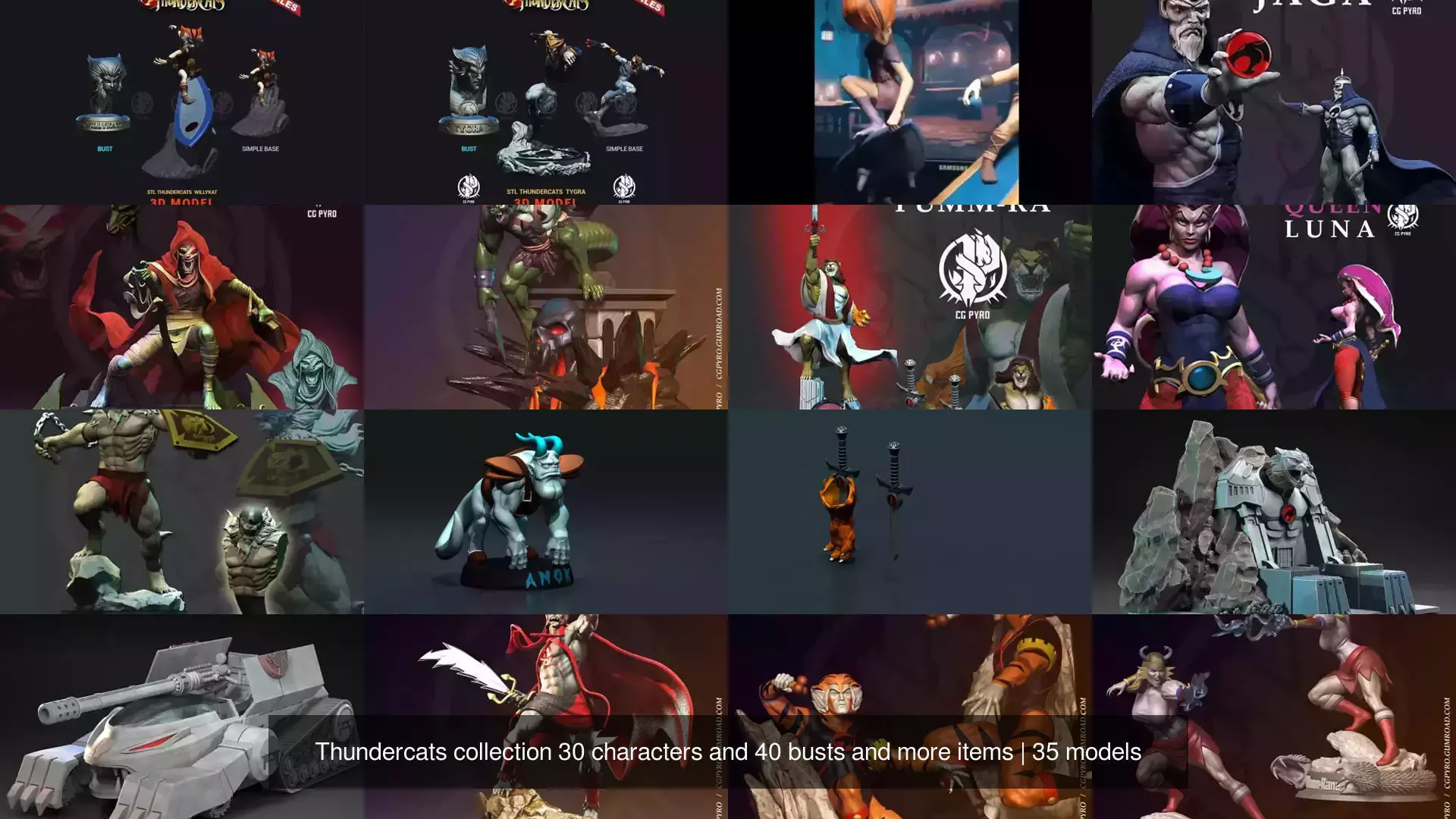 Thundercats collection 30 characters and 40 busts and more items _14
