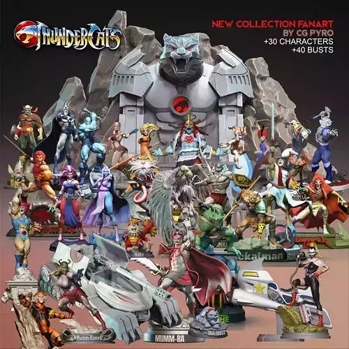 Thundercats collection 30 characters and 40 busts and more items  Thundercats collection 30 characters and 40 busts and more items