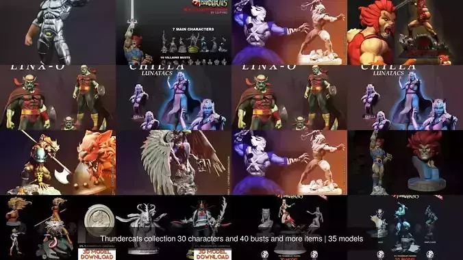 Thundercats collection 30 characters and 40 busts and more items