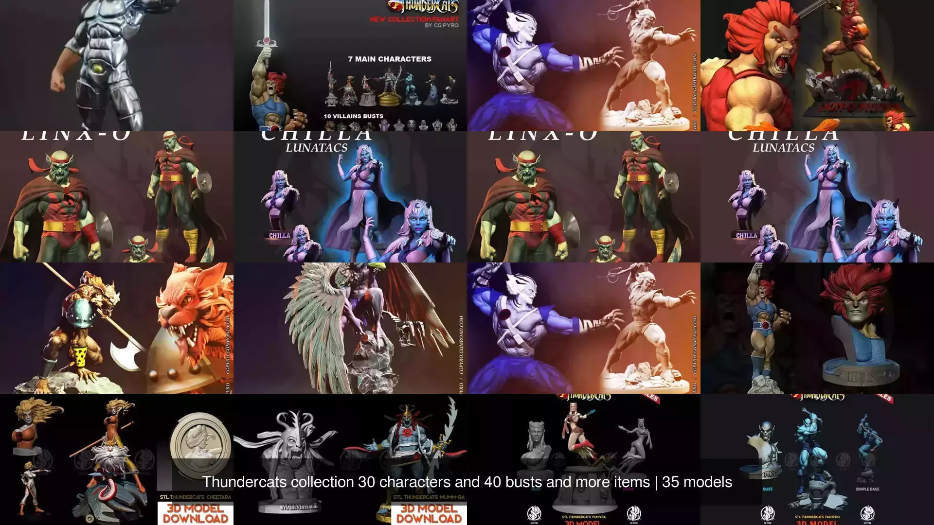 Thundercats collection 30 characters and 40 busts and more items _13