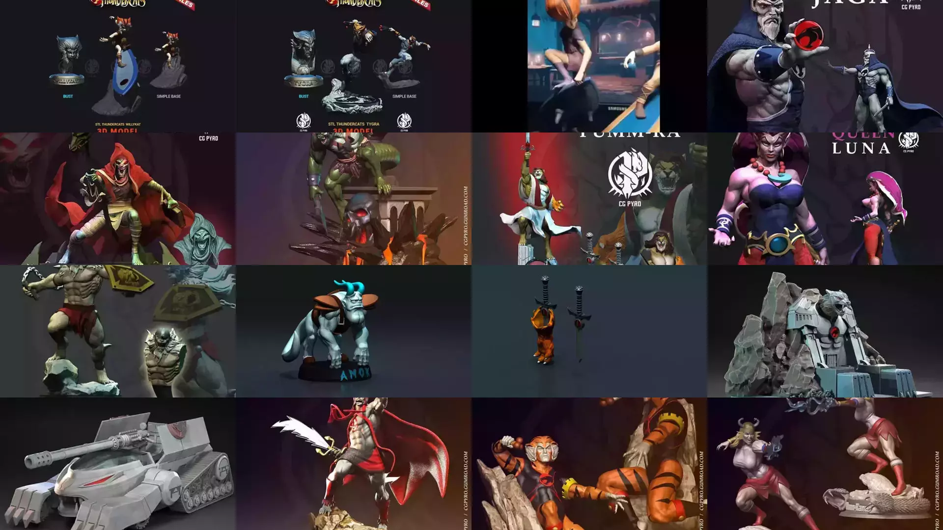 Thundercats collection 30 characters and 40 busts and more items _15