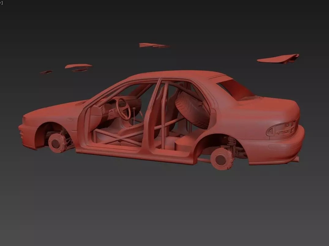 Subaru Impreza Sti Rally Car 3D model_15