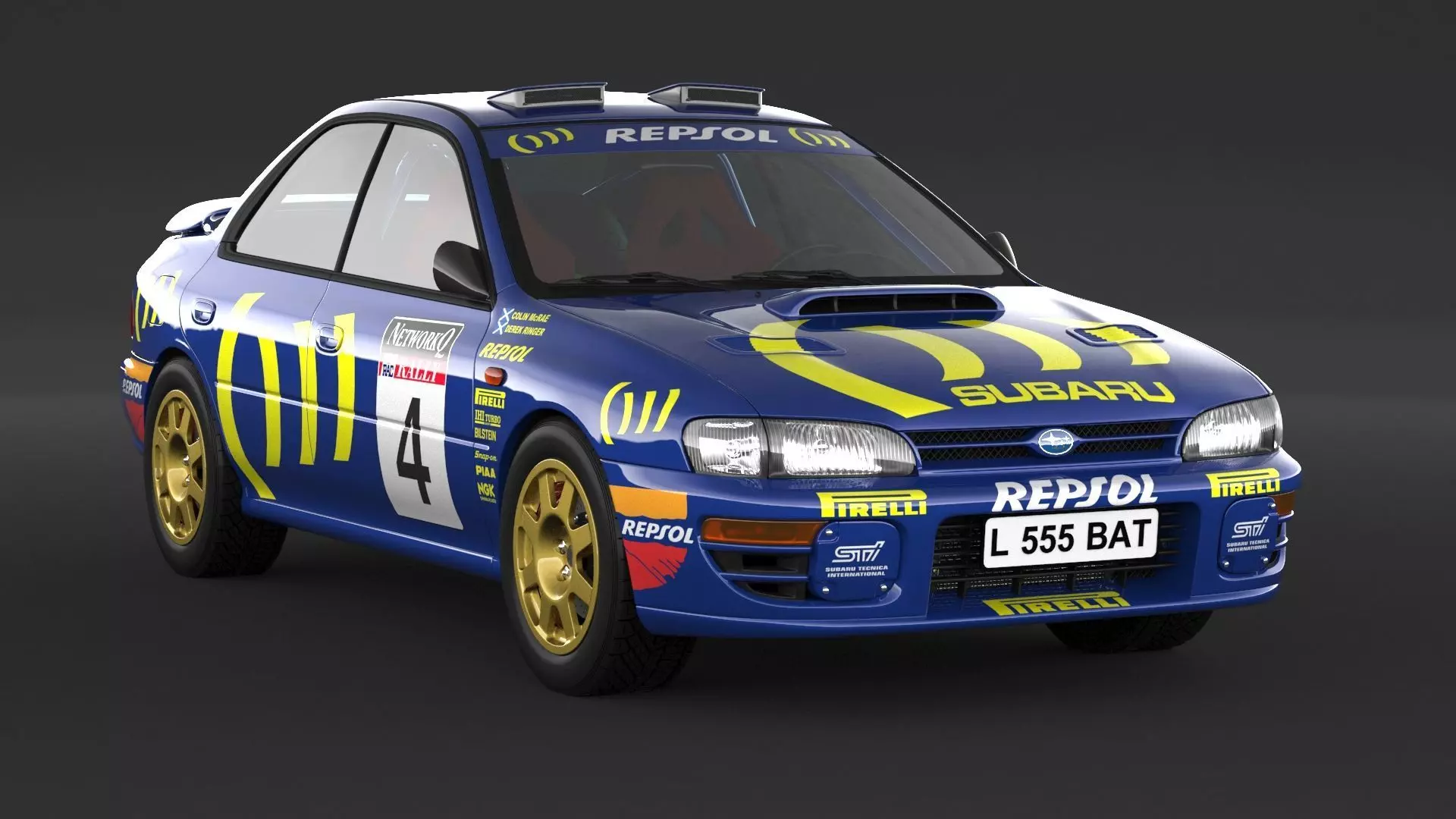 Subaru Impreza Sti Rally Car 3D model_2