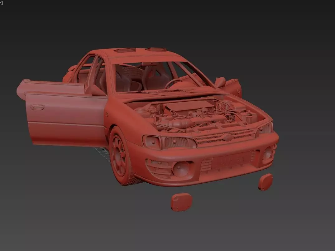 Subaru Impreza Sti Rally Car 3D model_11