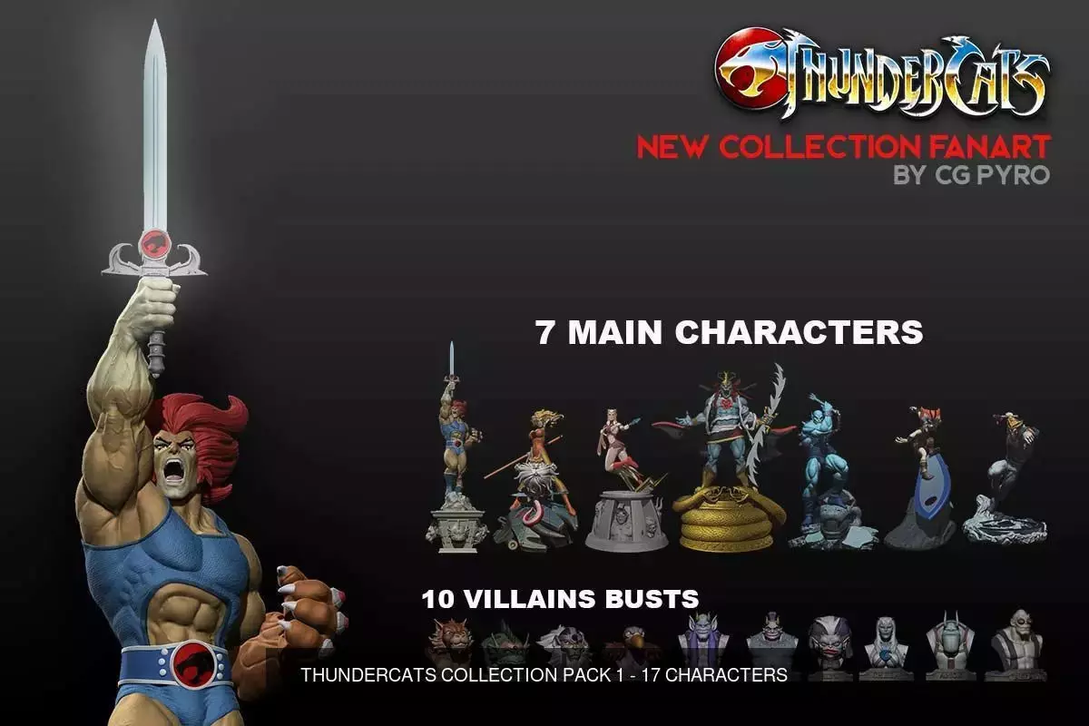 Thundercats collection 30 characters and 40 busts CG Pyro _11
