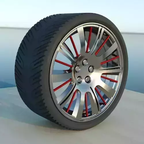 Sports car wheel CAD model