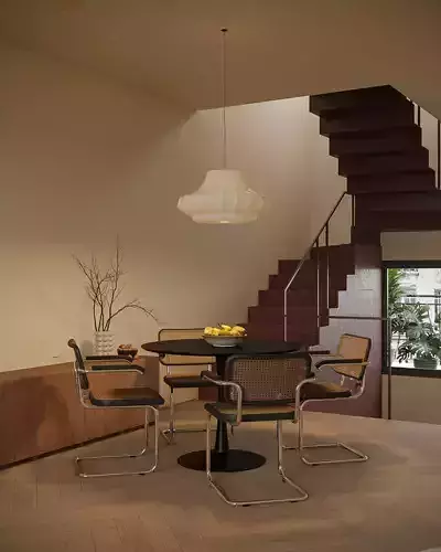 Living Room and Kitchen scence