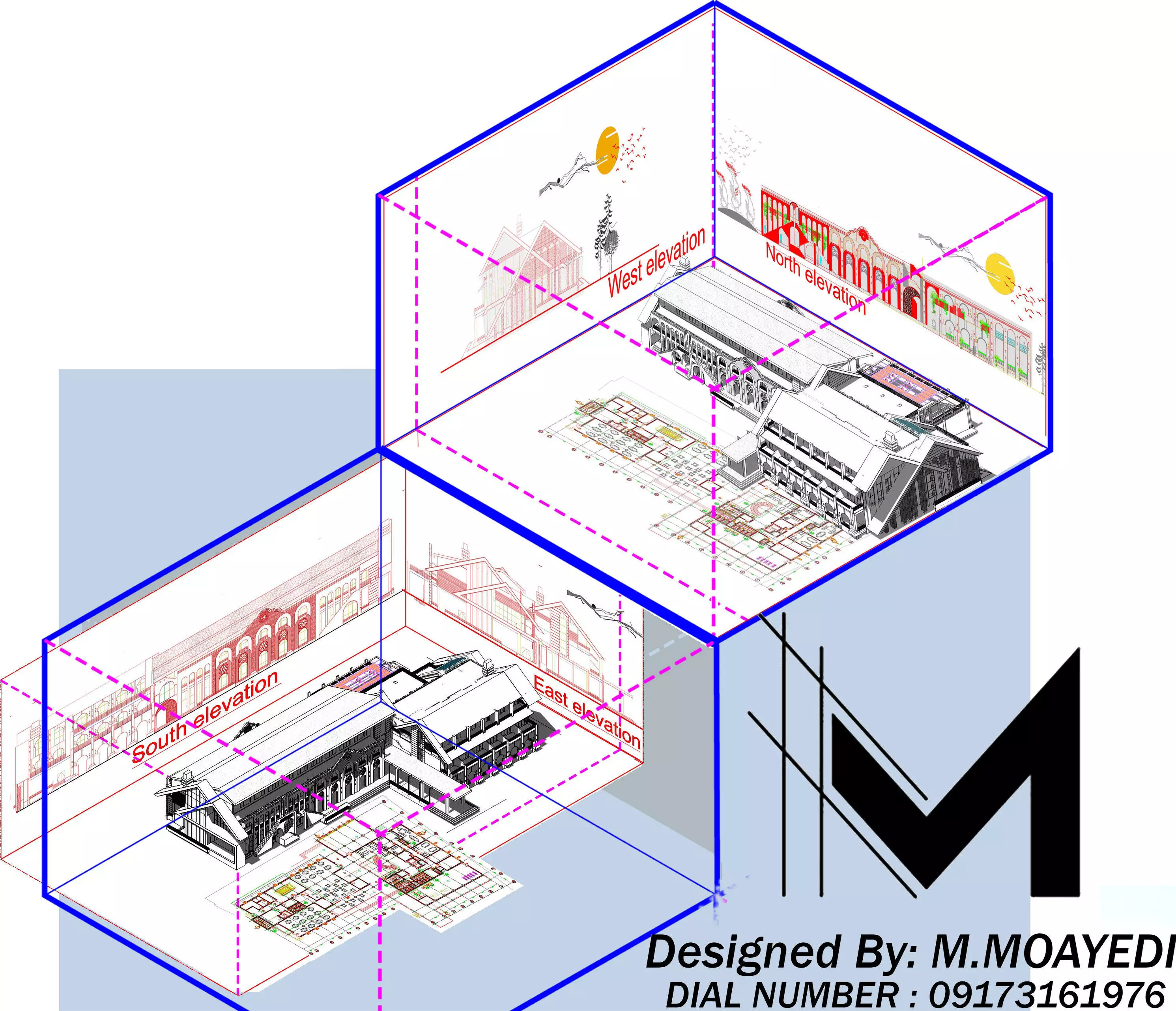 creative hotel design  Low-poly 3D model_1