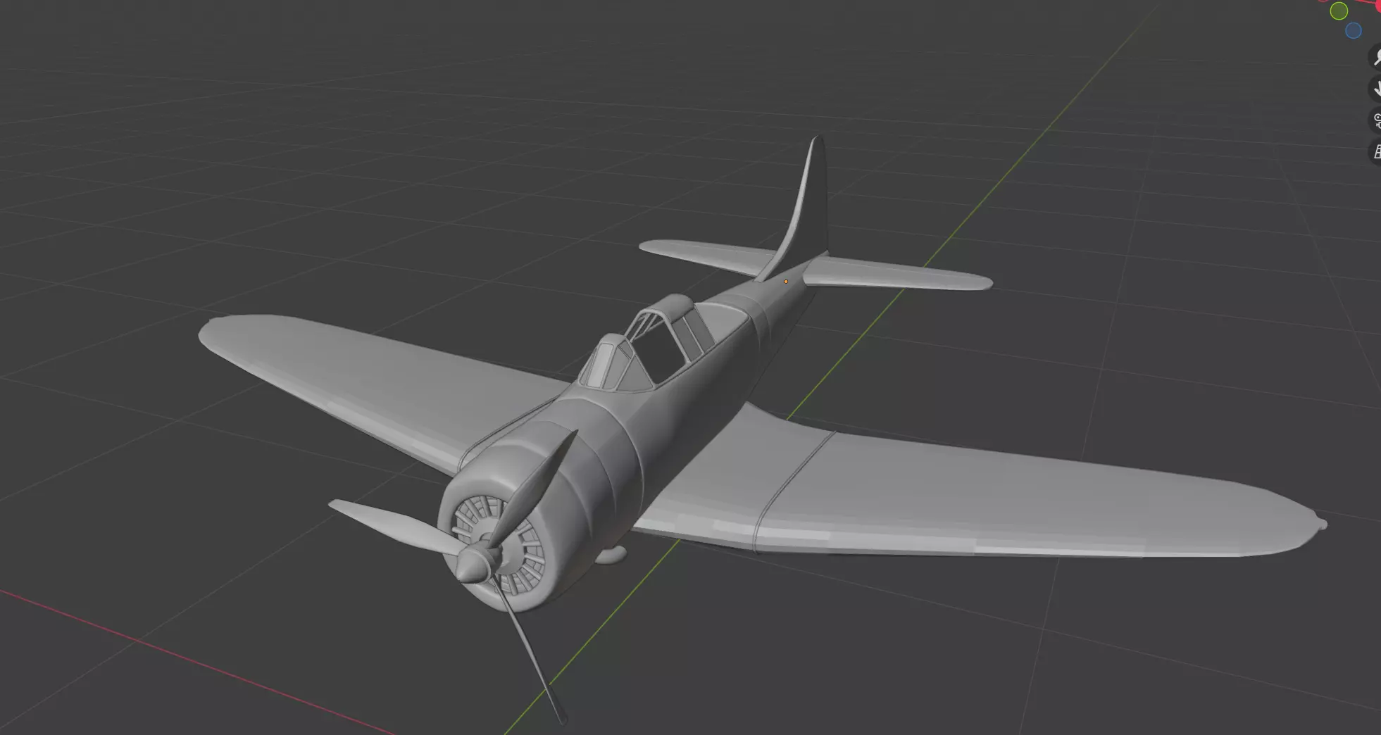 Douglas SBD Dauntless Low-poly 3D model_0