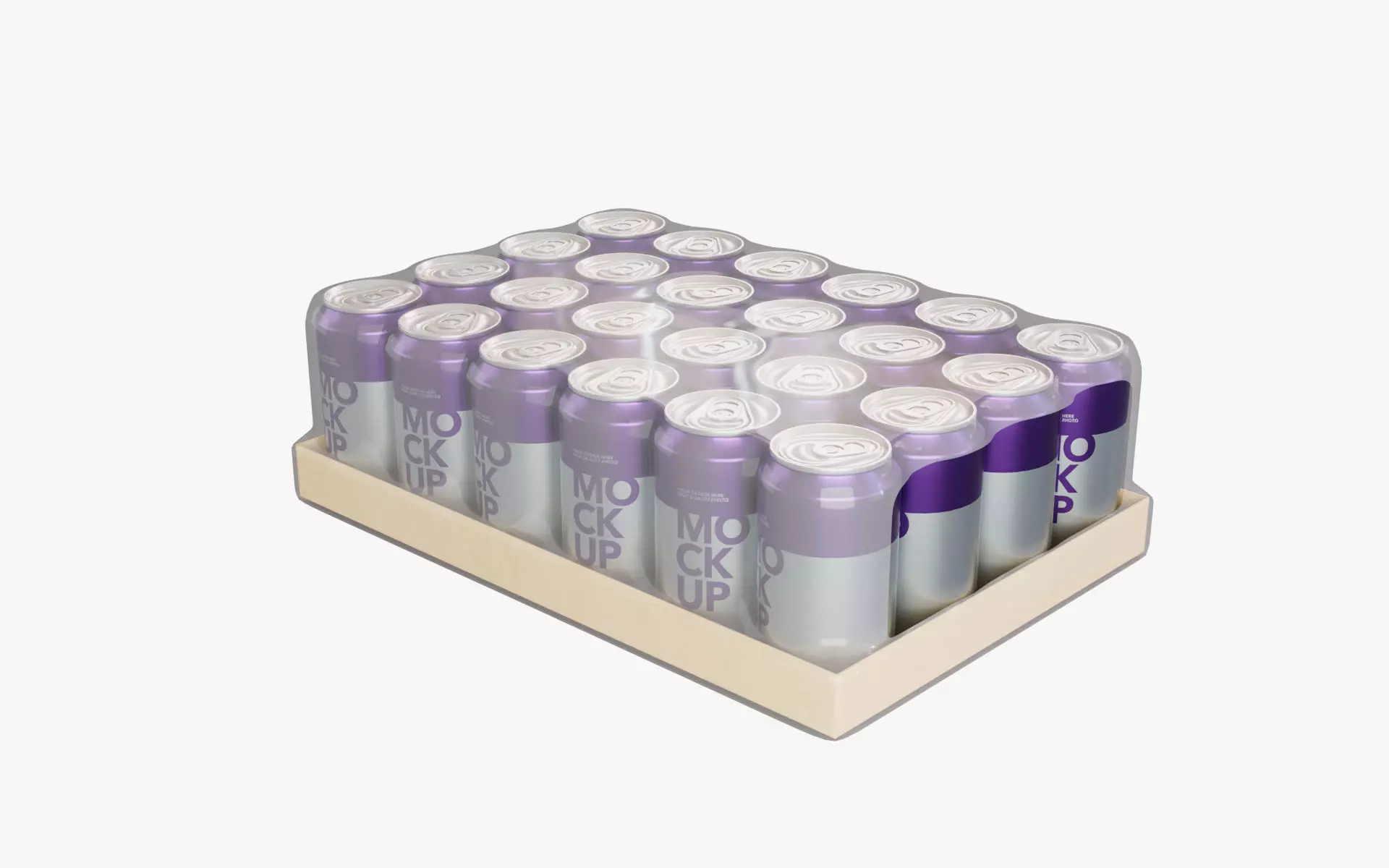 Grape Soda Can Pack of 24 3D model_1