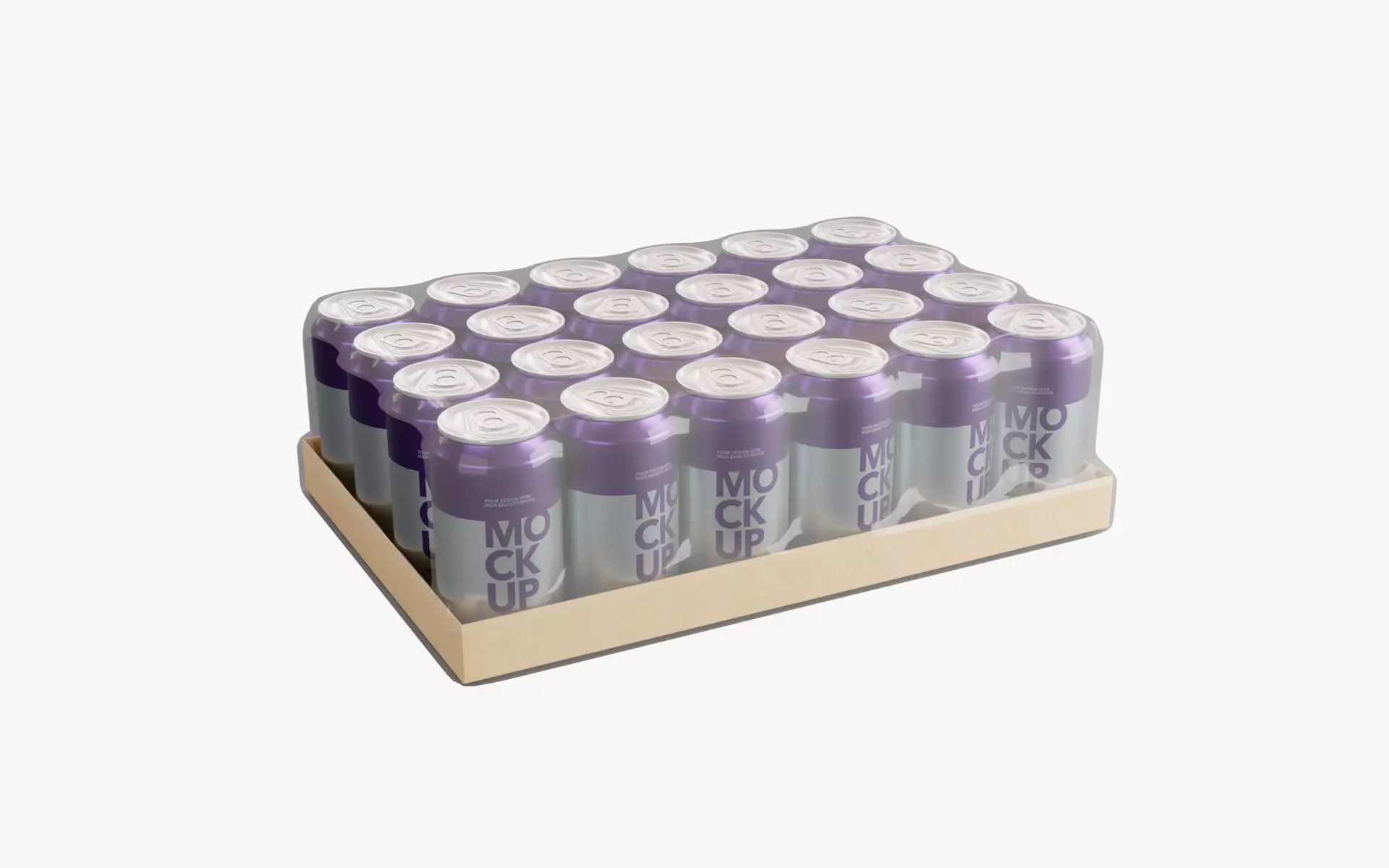 Grape Soda Can Pack of 24 3D model_0