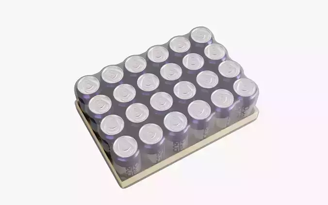 Grape Soda Can Pack of 24 3D model 3