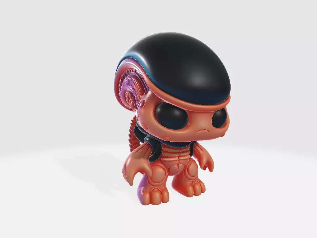 Chibi Alien Xenomorph 3D print model_0